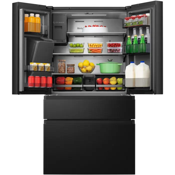 Hisense RF728N4SBFE French Door Refrigerator Black