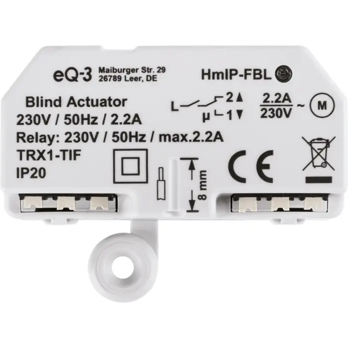 Homematic IP blind actuator flush-mounted - HmIP-FBL