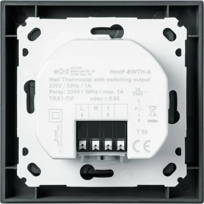 Homematic IP wall thermostat with switching output (HmIP-BWTH-A) (anthracite, for brand switch 230V)