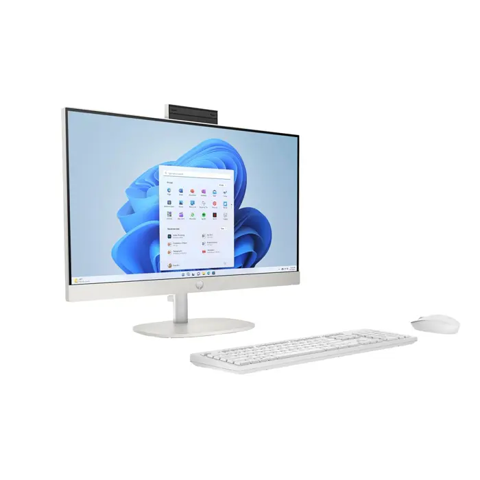 HP 24-cr0312nw AMD Ryzen™ 5 7520U 60.5 cm (23.8") 1920 x 1080 px All-in-One PC 16 GB LPDDR5-SDRAM 512 GB SSD Windows 11 Home Wi-Fi 6 (802.11ax) White