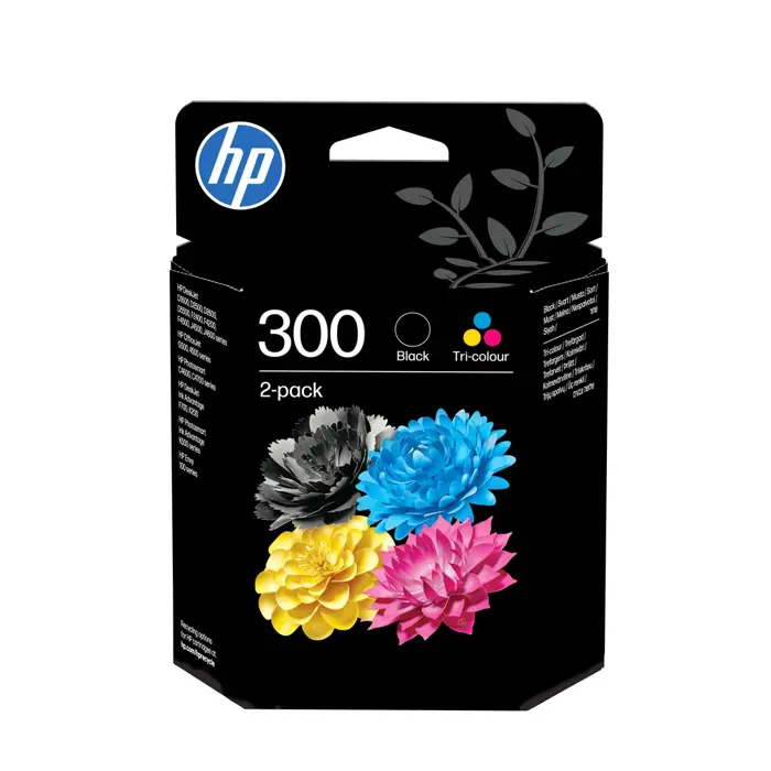 HP 300 2-pack Black/Tri-color Original Ink Cartridges