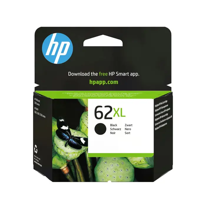 HP 62XL BLACK INK CARTRIDGE/EN/RU/FR/EN/CZ/HU