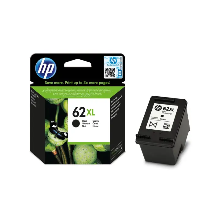 HP 62XL BLACK INK CARTRIDGE/EN/RU/FR/EN/CZ/HU