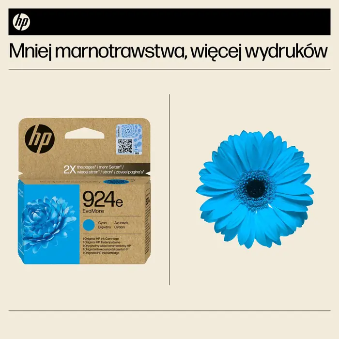 HP 924e EvoMore Cyan Original Ink Cartridge