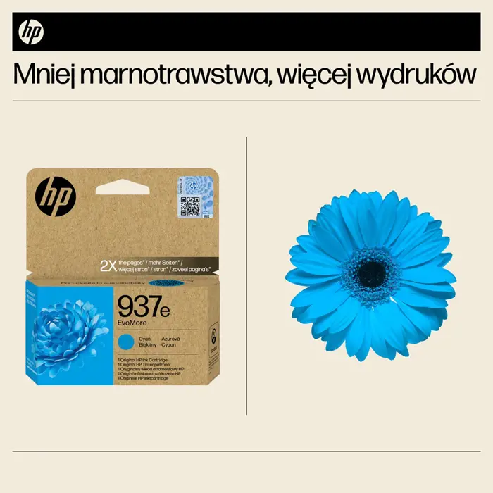 HP 937e Cyan Tintenpatrone EvoMore