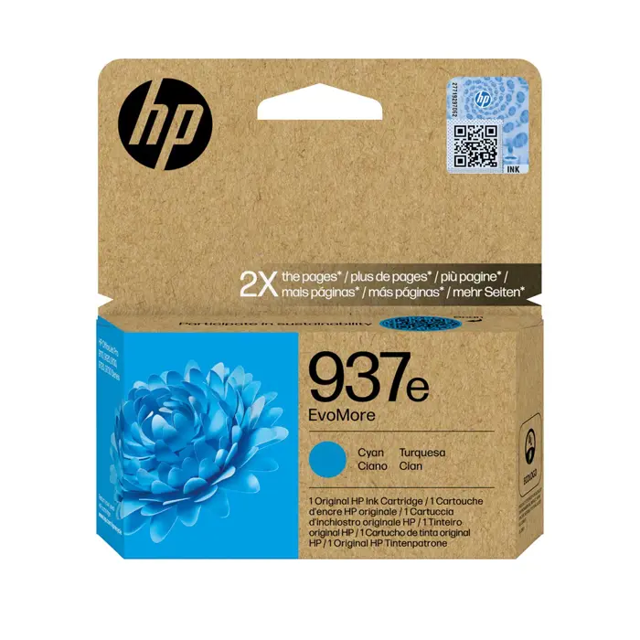 HP 937e Cyan Tintenpatrone EvoMore