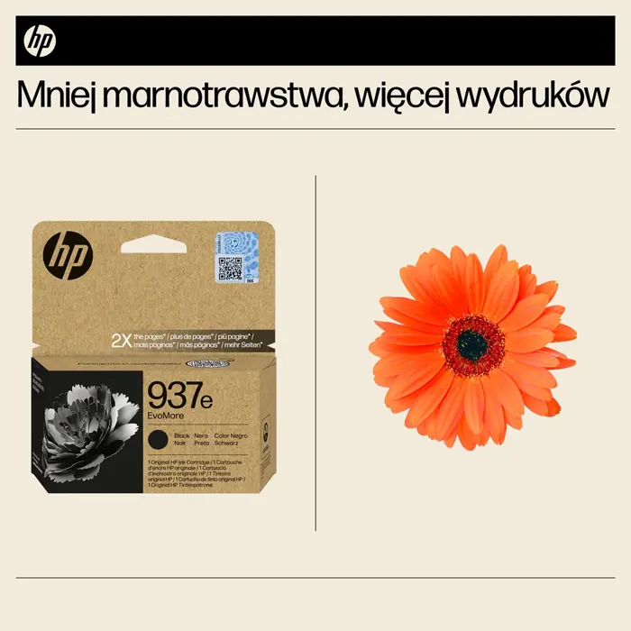 HP 937e EvoMore Black Original Ink Cartridge
