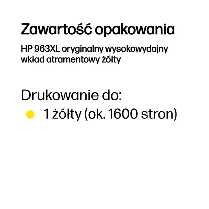 HP 963XL High Yield Yellow Original Ink Cartridge