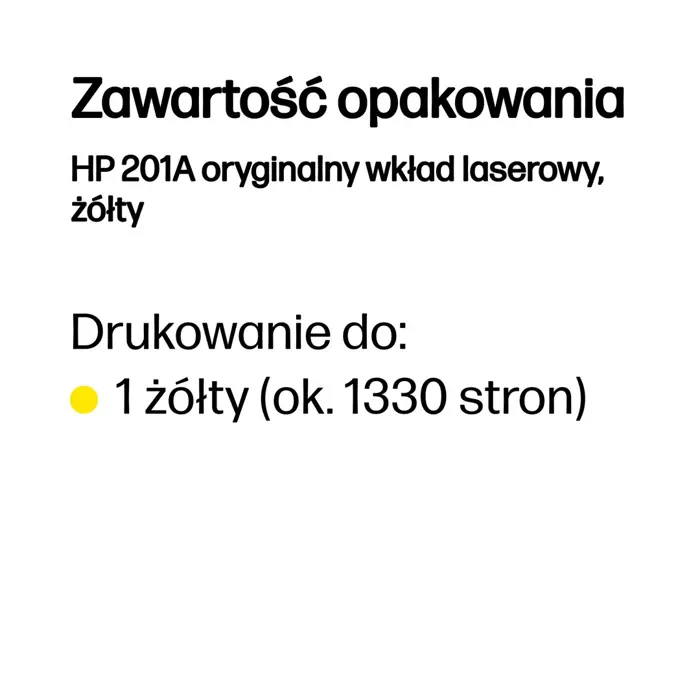 HP Cartridge number 201A HP201A HP 201A Yellow Gelb 1,4k (CF402A)