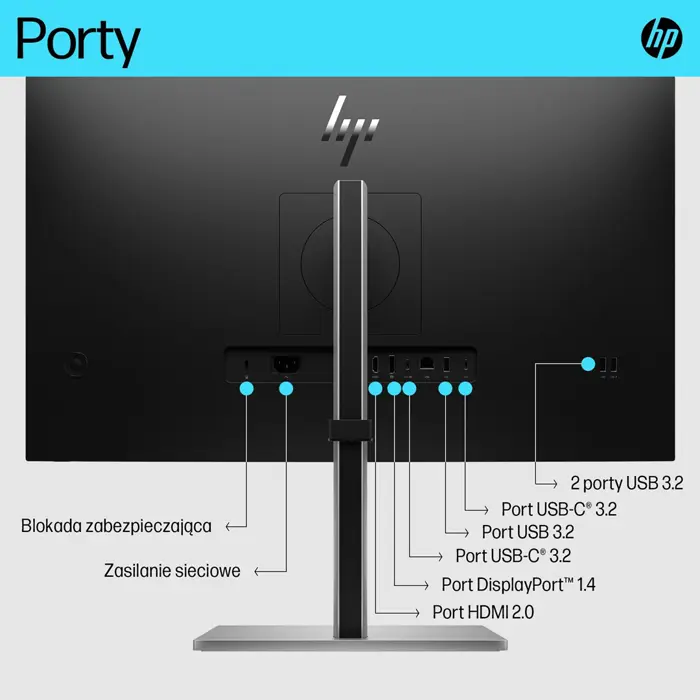HP E27k G5 skarm - LED baglys - 27" -
