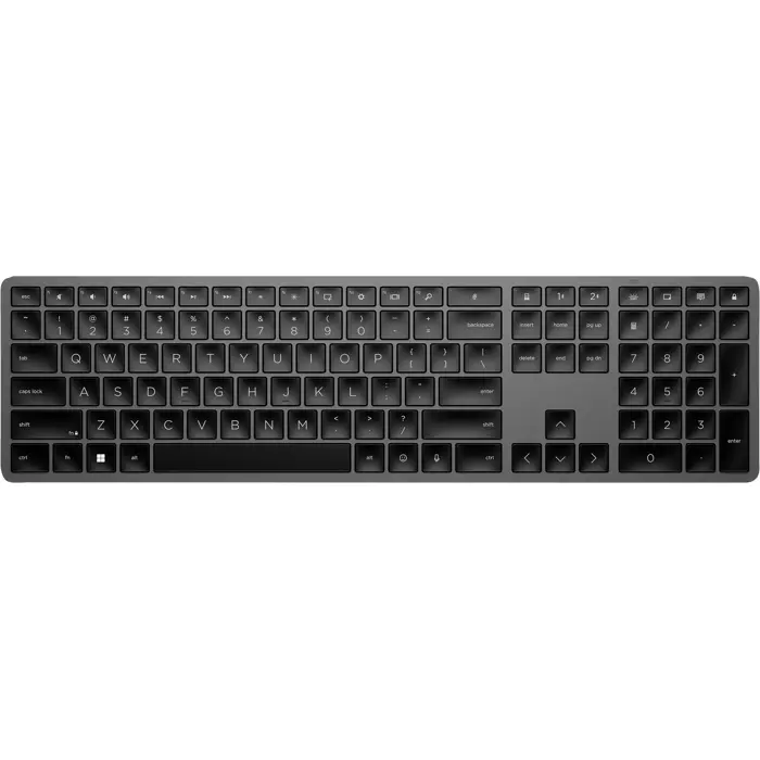 HP klawiatura bezprzewodowa 975 programowalna - odbiornik USB + Bluetooth - czarna QWERTY (3Z726AA#ABB)
