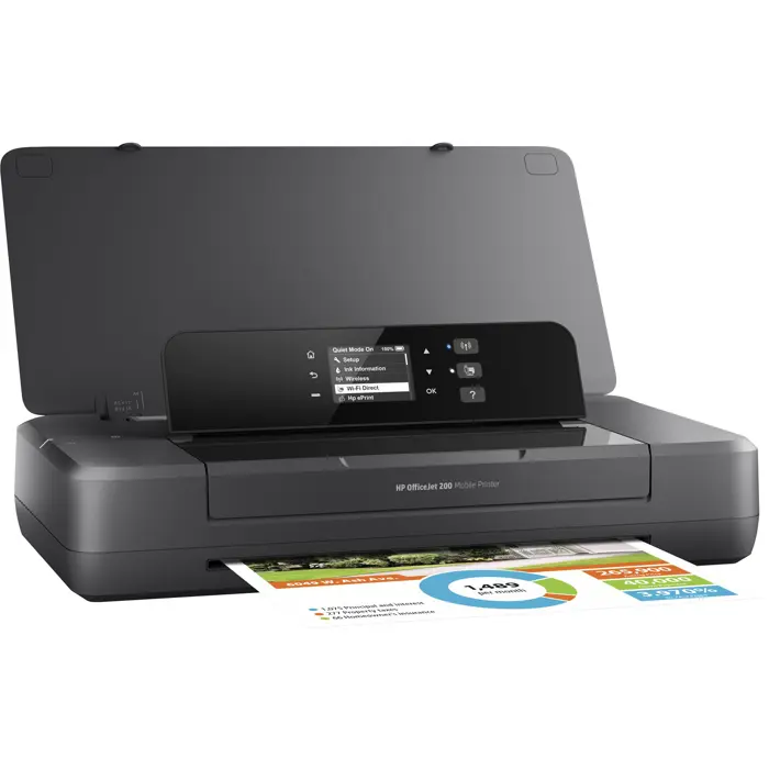 HP Officejet 200 Mobile Printer, Print, Front-facing USB printing