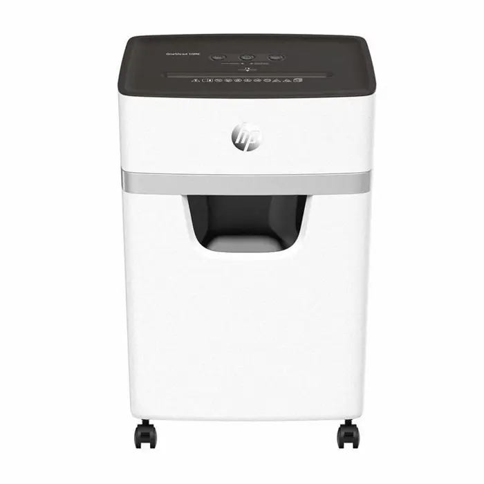 HP ONESHRED 10MC shredder, micro cut, P-5, 10 card, 20l, light grey