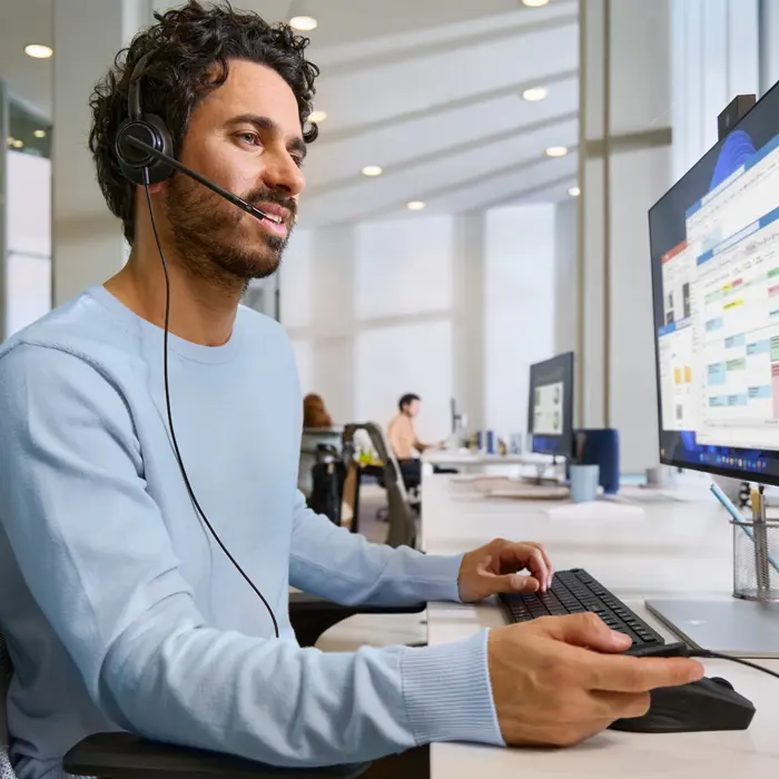 HP Poly Mission 425 Stereo USB Wired Headset Classic