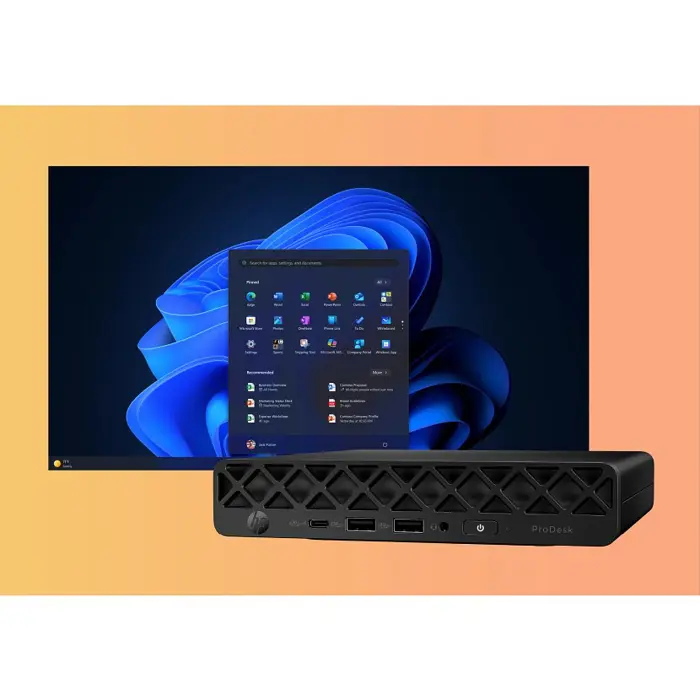 HP ProDesk 4 G1i AI PC Intel Core Ultra 7 265T 16 GB DDR5-SDRAM 1 TB SSD Windows 11 Pro Mini PC Black