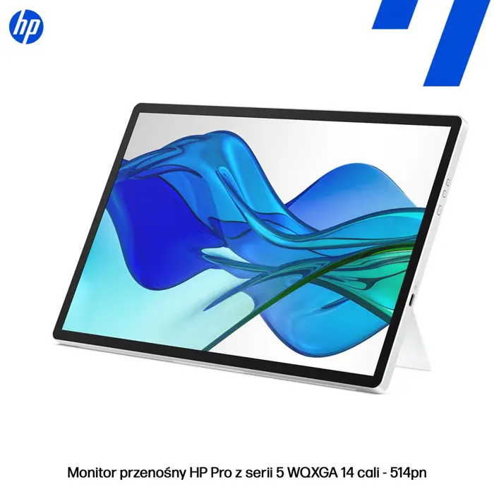 HP Series 5 Pro WQXGA Portable Monitor - 514pn monitor komputerowy 35,6 cm (14") 2560 x 1600 px LCD Srebrny