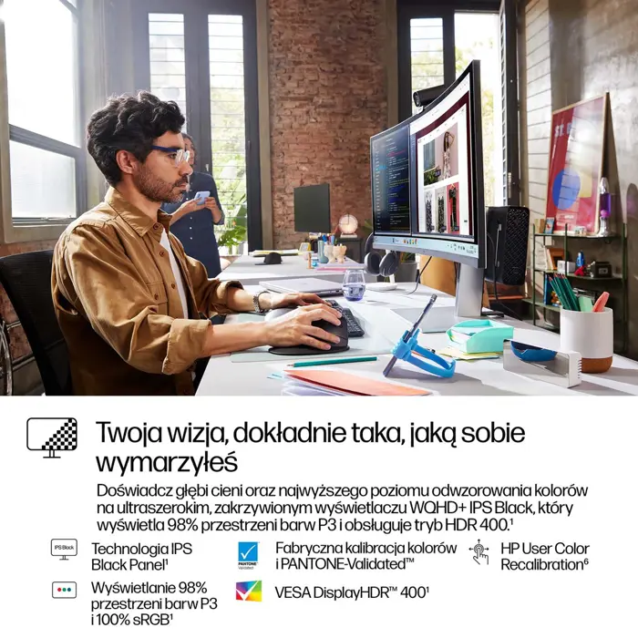 HP Series 7 Pro 37.5 inch WQHD+ Thunderbolt 4 Monitor - 738pu
