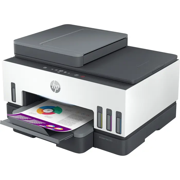 HP Smart Tank 7605, multifunction printer (grey/white, USB, LAN, WLAN, Bluetooth)