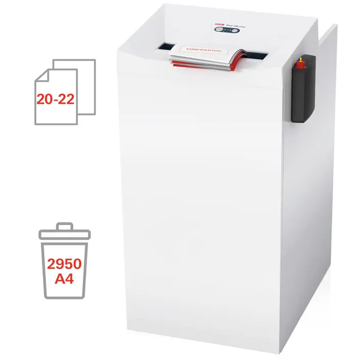 HSM Pure 740 max shredder, 240 l, 4,5x30 mm