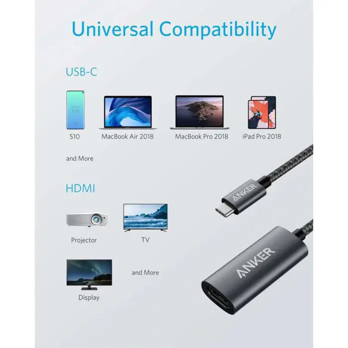 Video adapter ANKER 310, USB-C na HDMI 4K/60Hz (A83120A2)