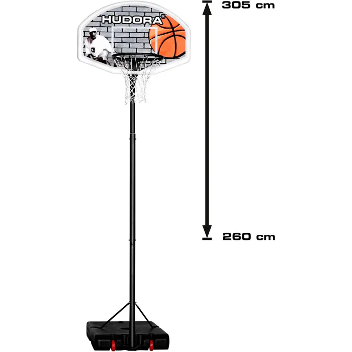 HUDORA Stojak for koszykówki 260-305 cm Pro XXL - 71661