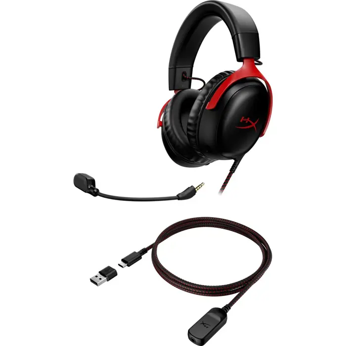 HyperX Cloud III - Gaming Headset (Black/Red)
