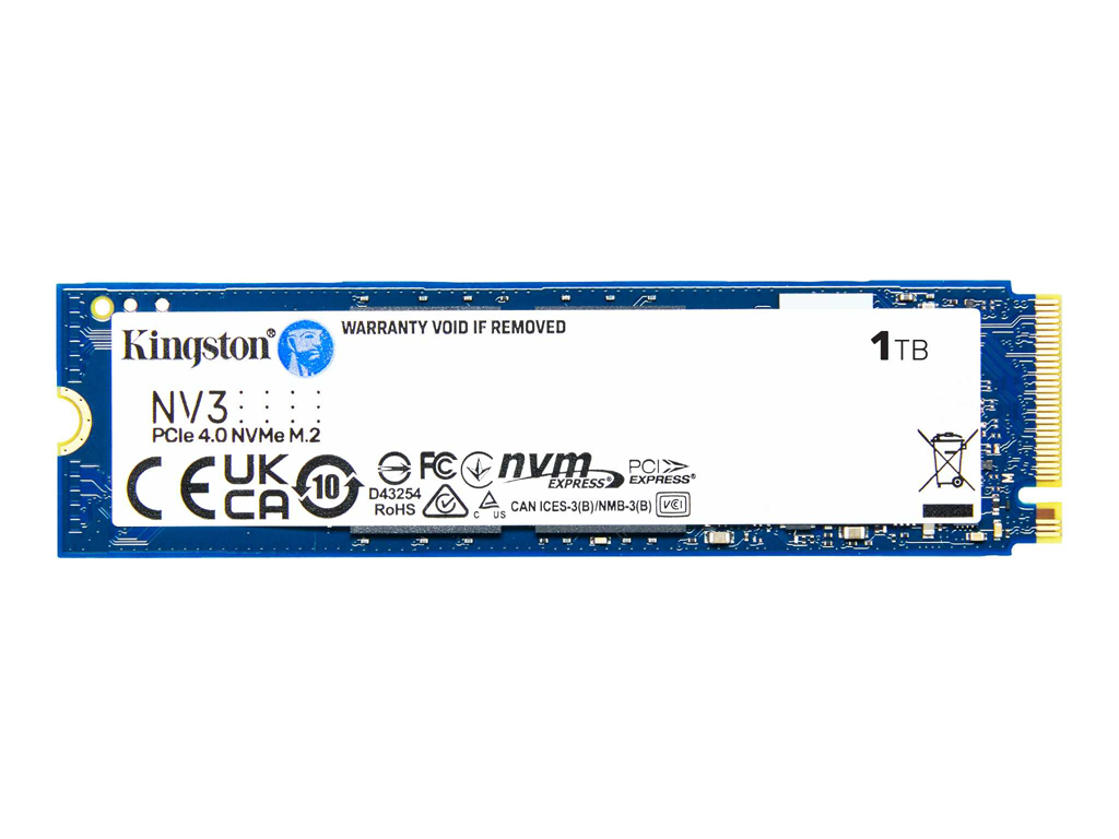 SSD 1TB M.2 80mm PCI-e 4.0 x4 NVMe, Kingston NV3 (SNV3S/1000G) - SNV3S/1000G