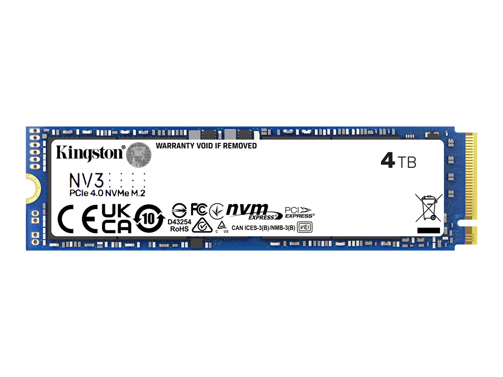 SSD 4TB M.2 80mm PCI-e 4.0 x4 NVMe, Kingston NV3 (SNV3S/4000G) - SNV3S/4000G