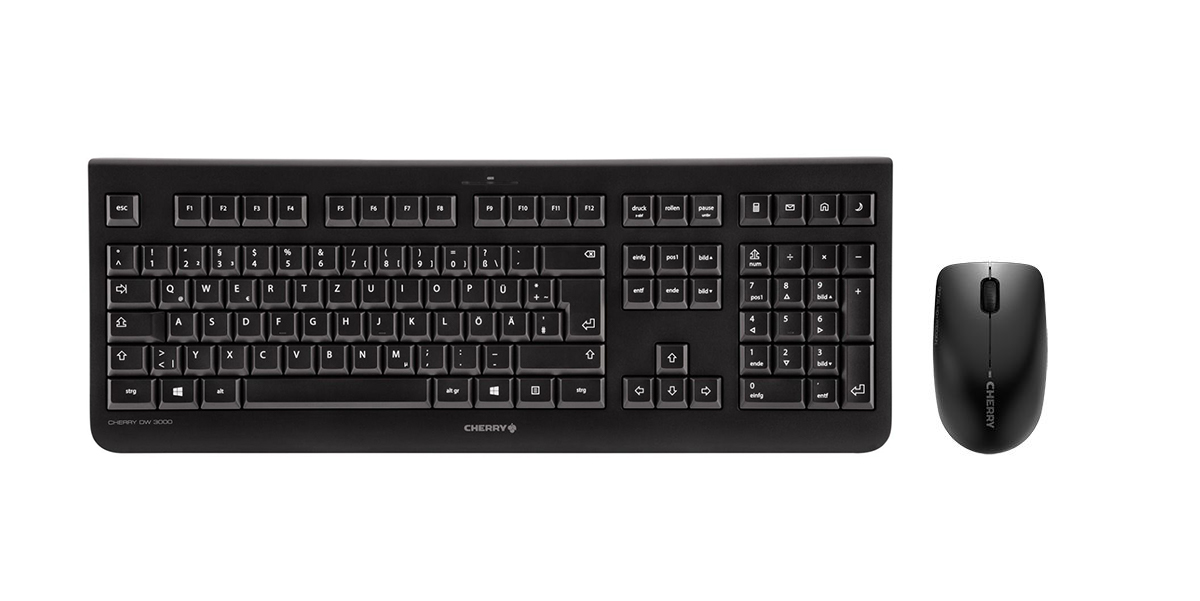 Tipkovnica in Miš Cherry DW 3000 Wireless, črna, USB, SLO g. - JD-0710GB-2