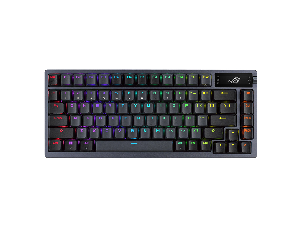 Tipkovnica ASUS ROG Azoth Wireless, ROG NX Red, PBT, OLED, RGB, USB, US - 90MP0316-BKUA01