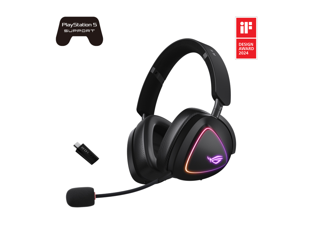 Slušalice ASUS ROG Delta II, Wireless, Bluetooth, črne - 90YH03W0-BHUA00