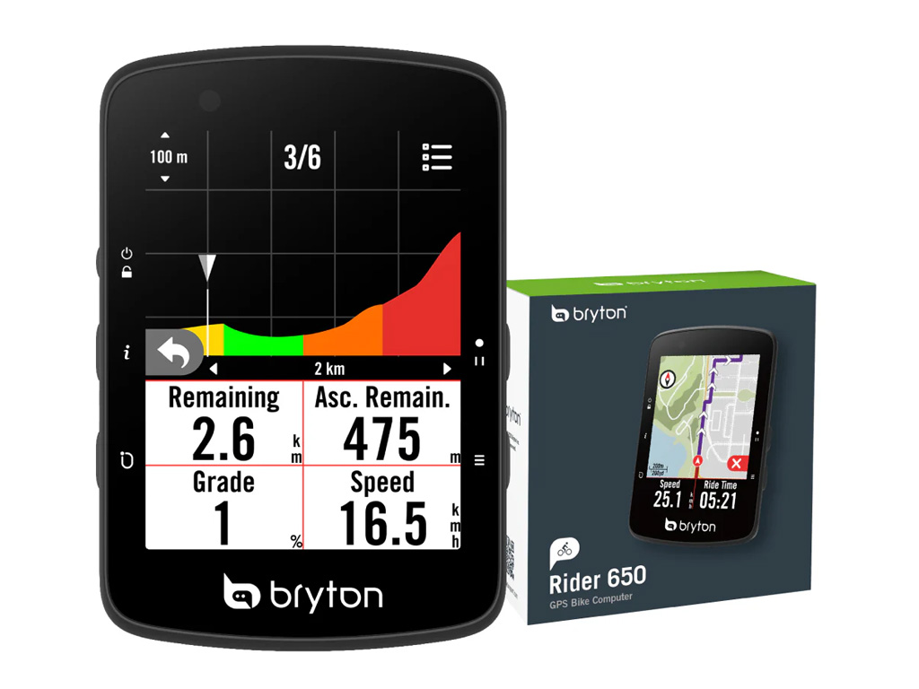 Kolesarski računalnik Bryton Rider 650 E, USB-C - 624060100000