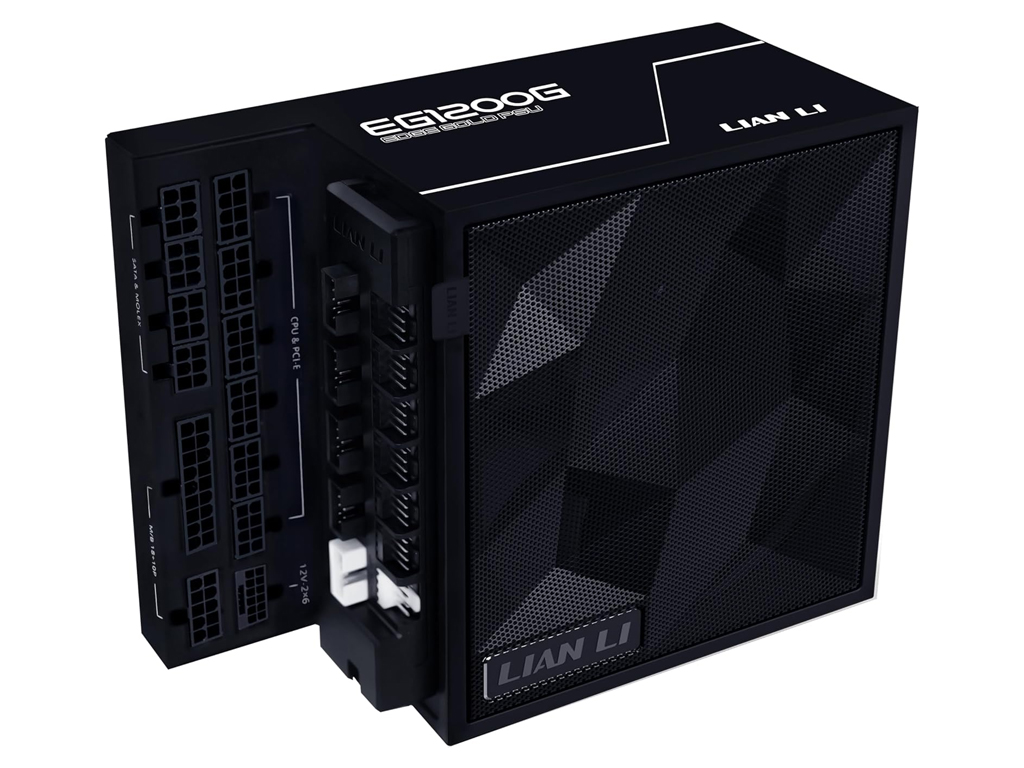 napajanje ATX Lian Li EDGE 1200W, 80 PLUS Gold, 12VHPWR, HUB, Modularni, black- EG1200G