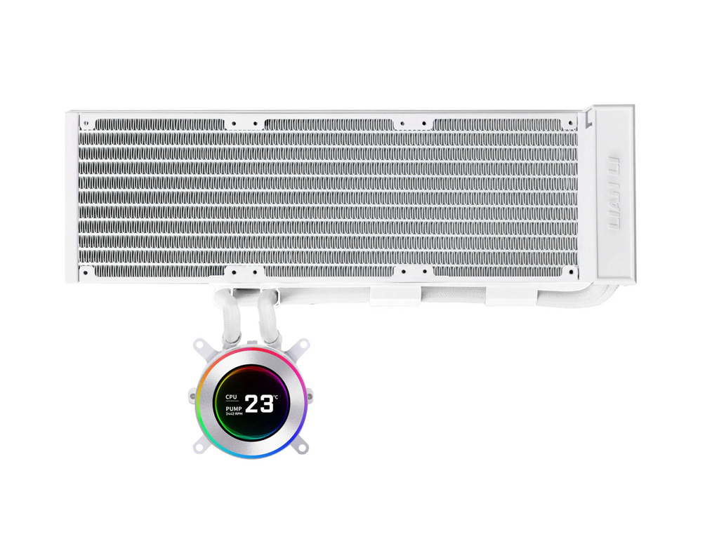 Vodeno hlađenje AIO Liquid Cooler Lian Li HydroShift II LCD-C 360 Fanless, bel - GHS2LCD36W