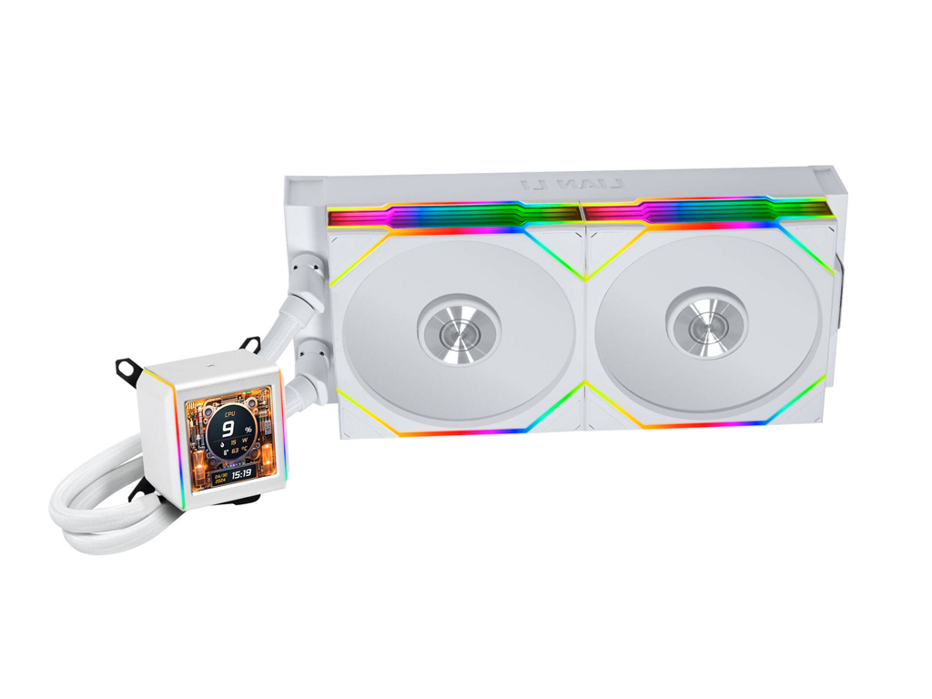 Vodeno hlađenje AIO Liquid Cooler Lian Li GALAHAD II LCD 280 TL Wireless, ARGB, bel - GA2ALCD28TLW