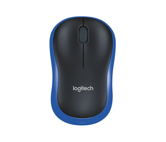 Miš Logitech M185 Wireless, nano, optična, modra - 910-002236