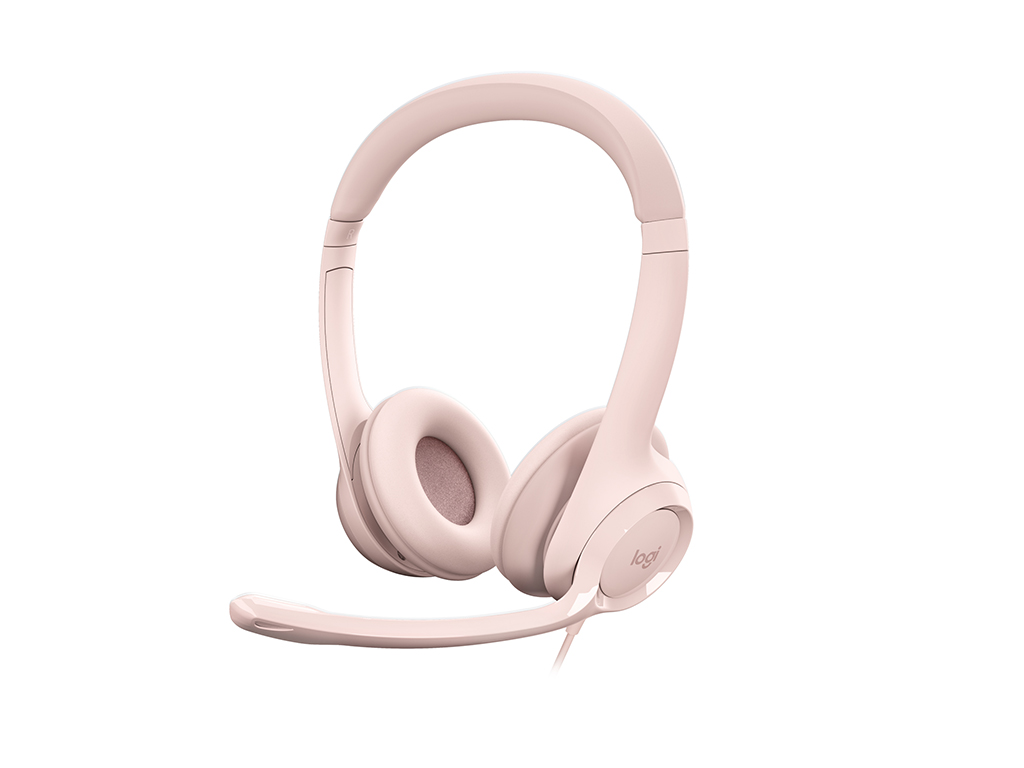 Slušalice Logitech H390, roza, USB - 981-001281