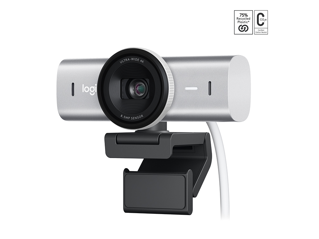 Kamera Logitech MX BRIO, 4K Ultra HD, siva, USB-C - 960-001554