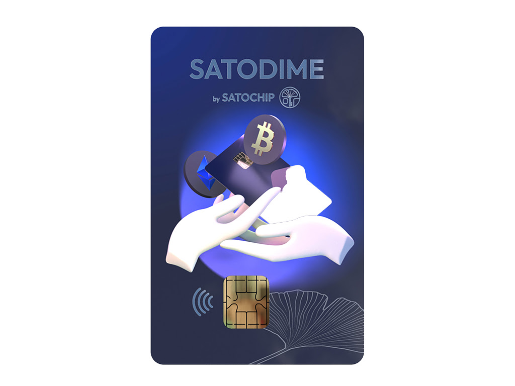 Satochip Satodime, pametna kartica za Bitcoin in druge kriptovalute, NFC - 5419980202925