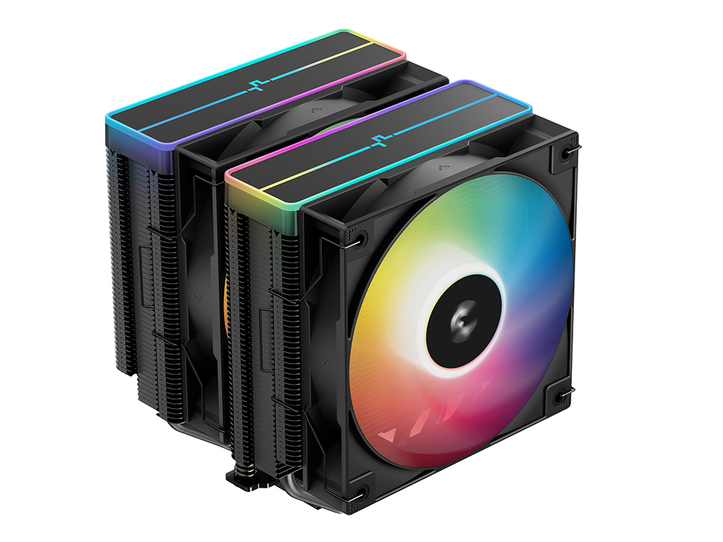 Hladilnik za procesor DeepCool AG620 BK ARGB V2, 2x120mm, black- R-AG620-BKAMMN-GJD