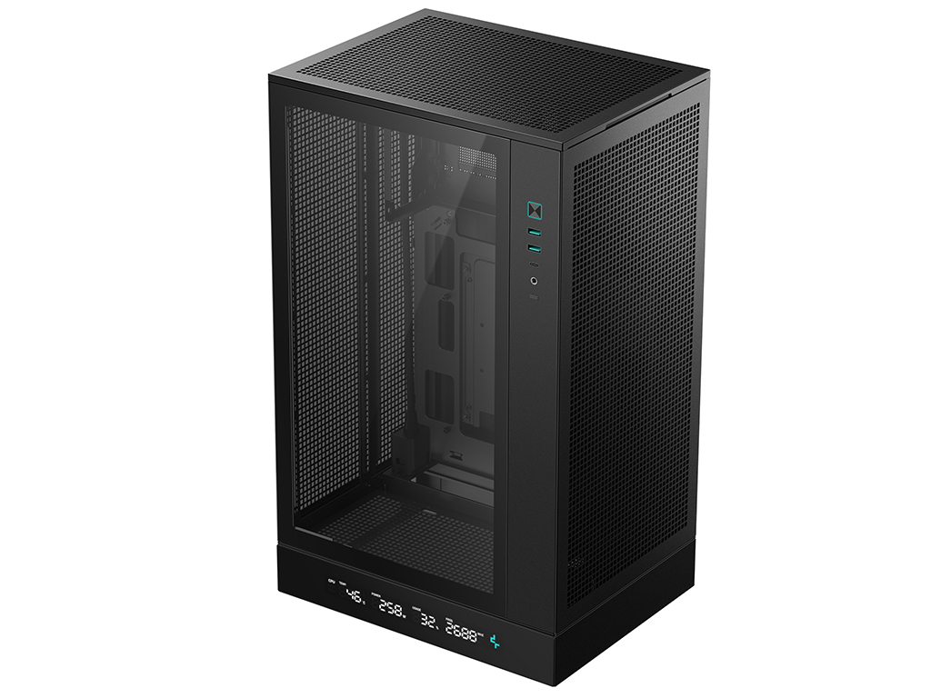 Kućište DeepCool CH270 DIGITAL, Micro-ATX, LCD, Kaljeno steklo, crno - R-CH270-BKNDM0-G-1