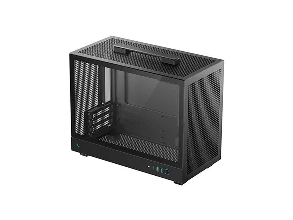 Kućište DeepCool CH160 PLUS, ITX, Micro-ATX, kaljeno steklo, crno - R-CH160-BKNGM0-G