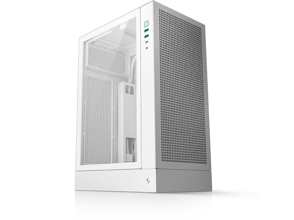 Kućište DeepCool CH170 PLUS WH, ITX, Micro-ATX, kaljeno steklo, belo - R-CH170-WHNGM0-G