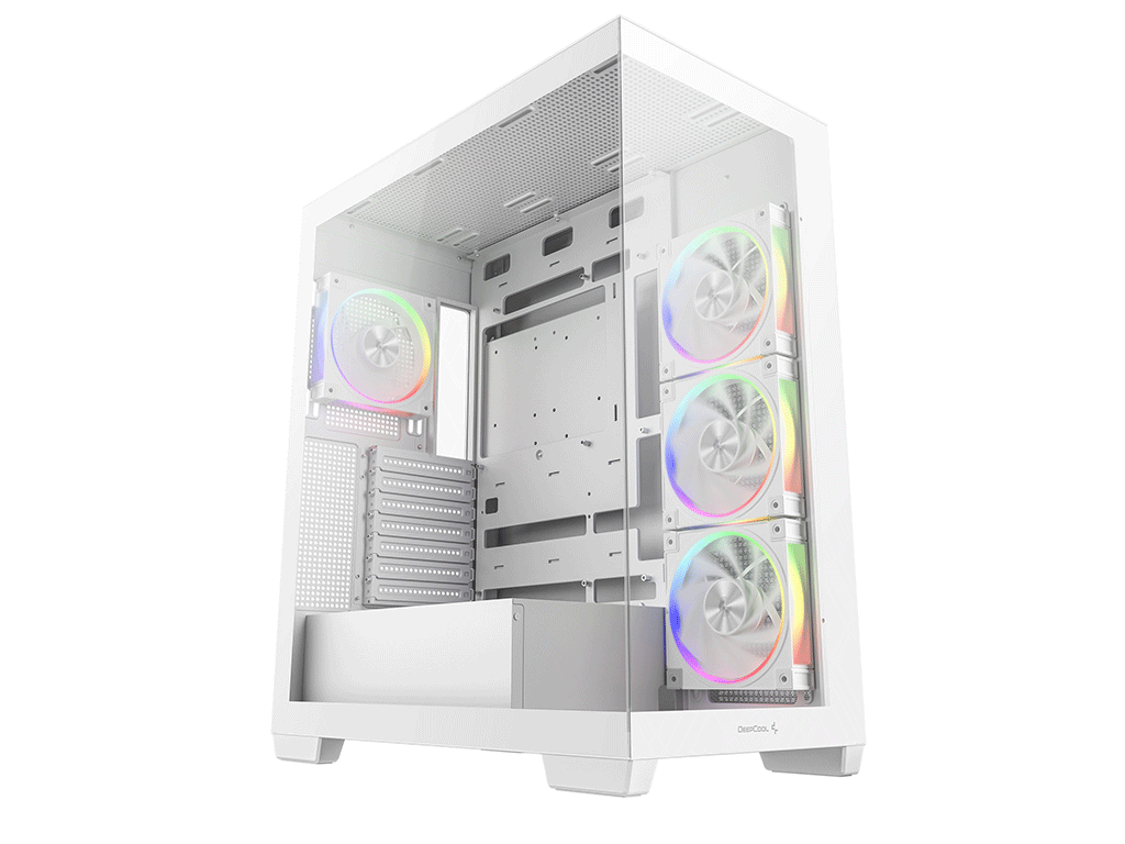 Kućište DeepCool CG580 4F V2, ATX, Midi-Tower, Kaljeno steklo, belo - R-CG580-WHADA4-G-2
