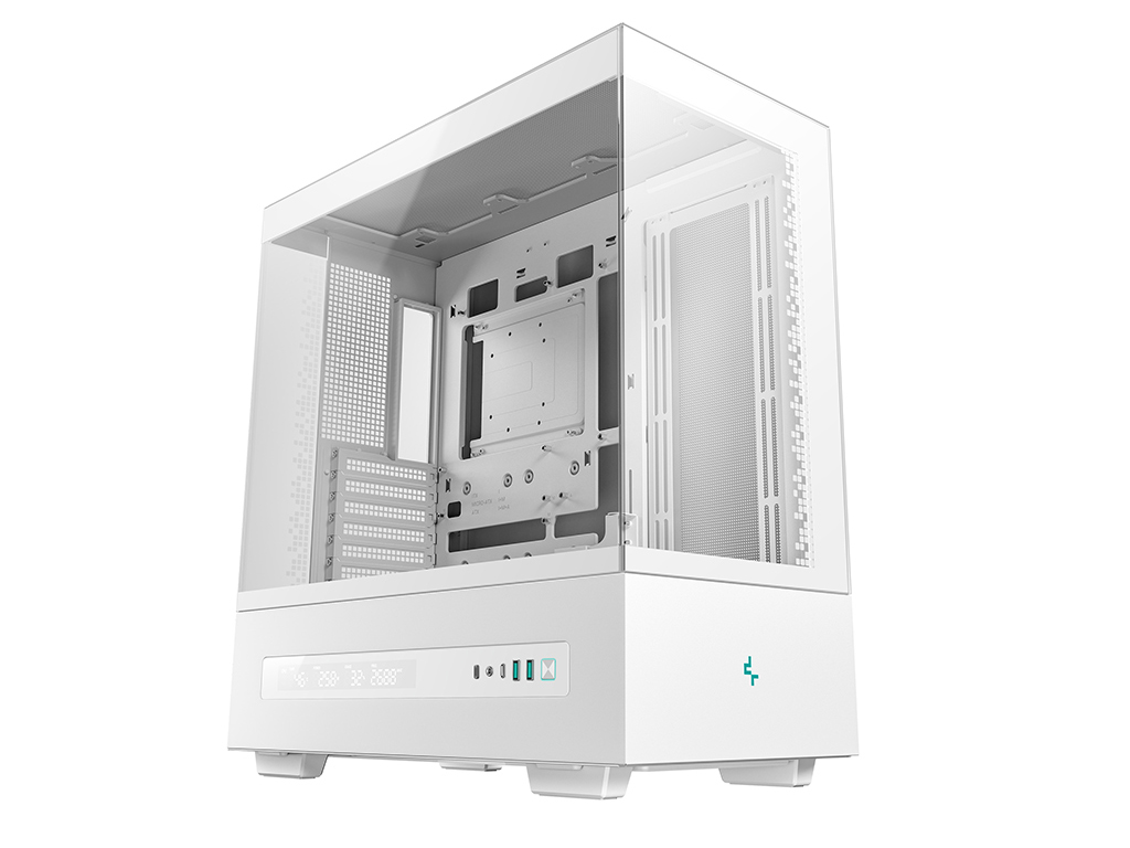 Kućište DeepCool CH690 DIGITAL,  ATX, Midi-Tower, LCD, kaljeno steklo, belo - R-CH690-WHNNA0D-G-1