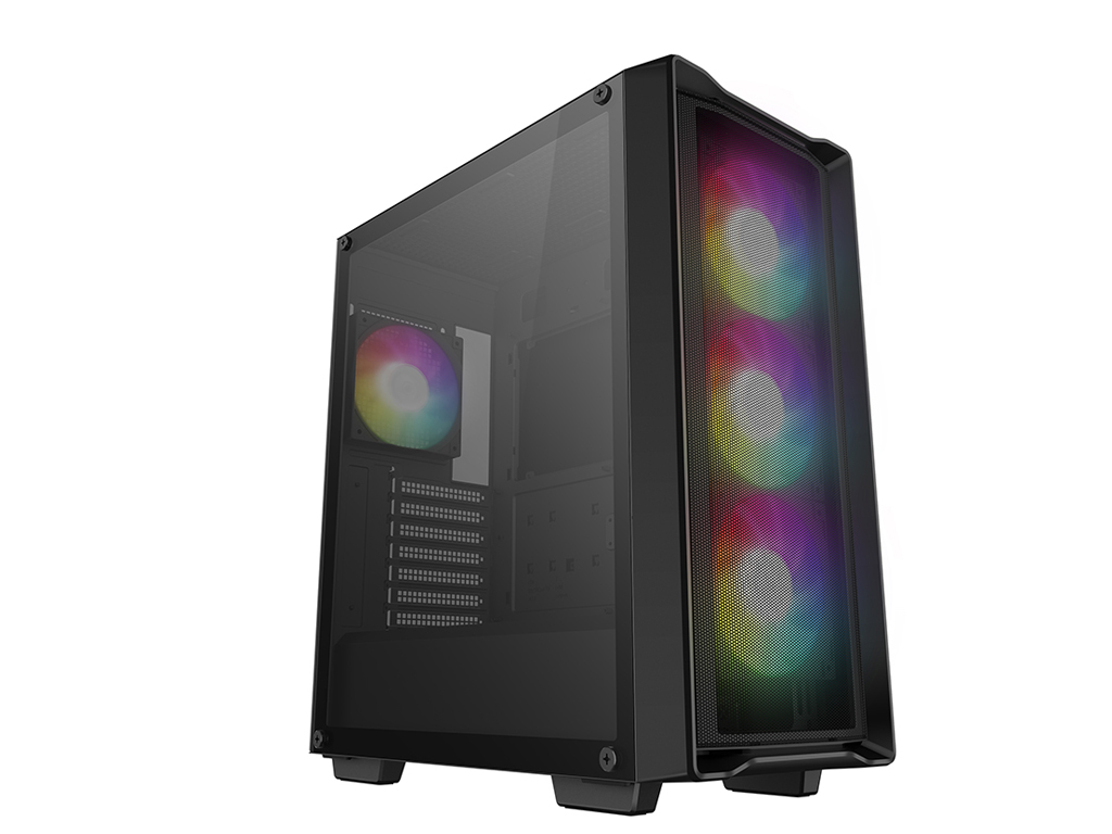 Kućište DeepCool CC560 MESH V2, ATX, Midi-Tower, ARGB, Kaljeno steklo, crno - R-CC560-BKAMA4-G-2