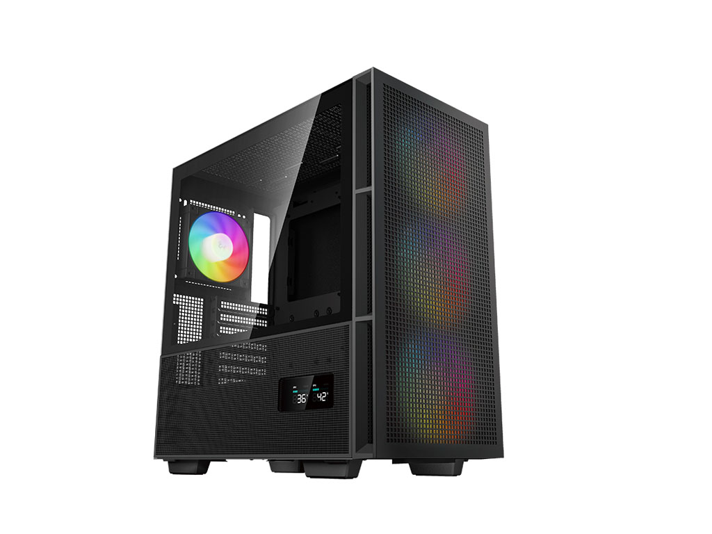 Kućište DeepCool CH560 Digital, E-ATX, ARGB, LCD, kaljeno steklo, crno - R-CH560-BKAPE4D-G-1