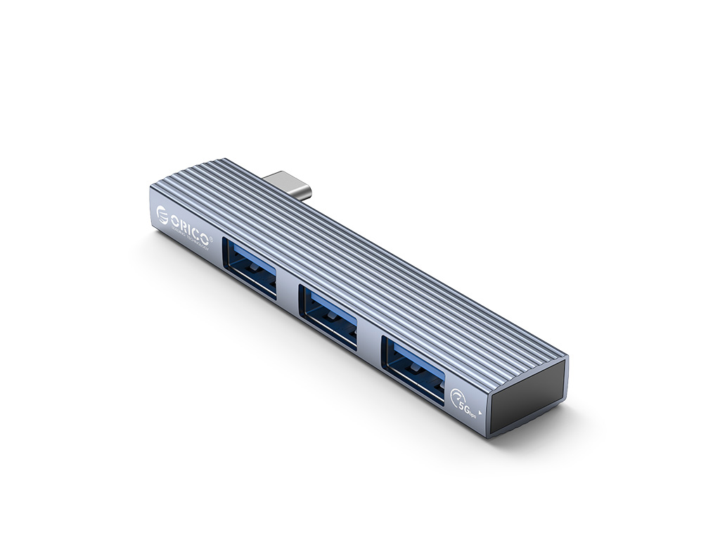 USB-C hub s 3 vhodi, 1x USB 3.0, 2x USB 2.0, Alu, siv, ORICO AH-W13 - AH-W13-GY-BP