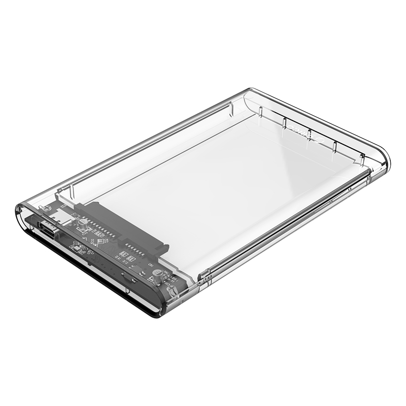 Zunanje ohišje za HDD/SSD 2,5" USB-C 3.1 Gen2 UASP v SATA3, prozorno, ORICO 2139C3-G2-CR - 2139C3-CR-EP