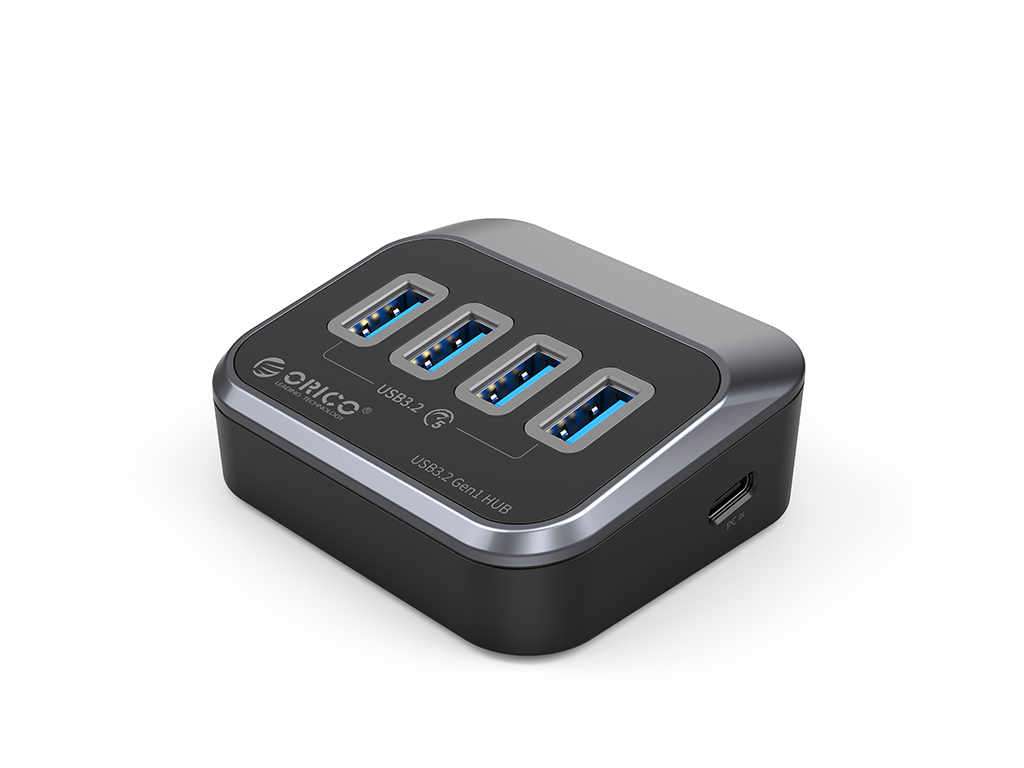 USB-C hub s 4 vhodi, 4x USB-A 3.2 Gen1, 5Gbps, črn, ORICO M3U3-4A-05 - M3U3-4A-05-BK-BP